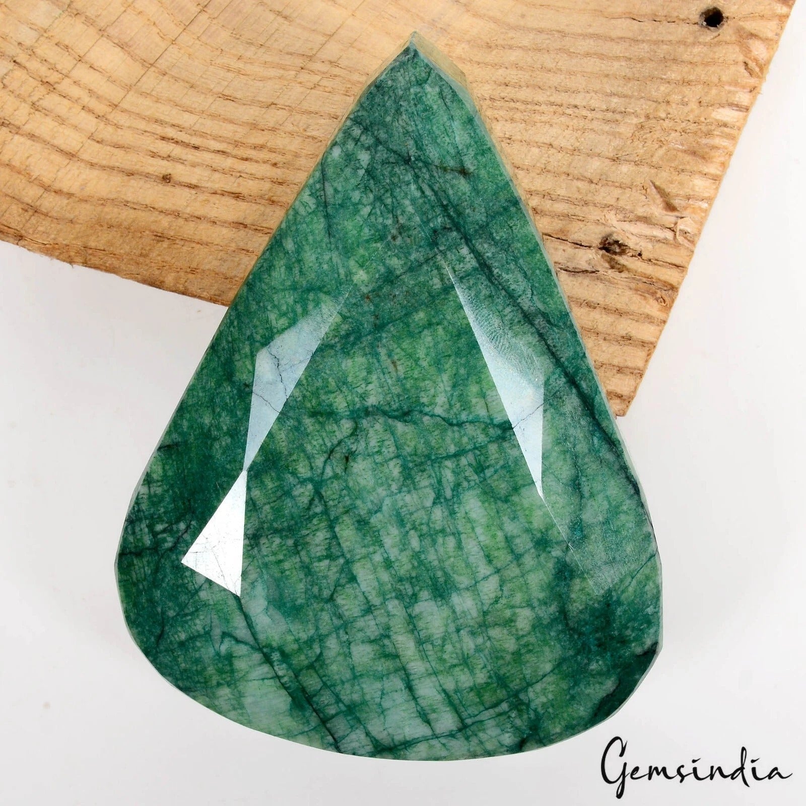 2900 Ct Natural Green Brazilian Emerald Pear Faceted Earth Mined Loose Gemstone