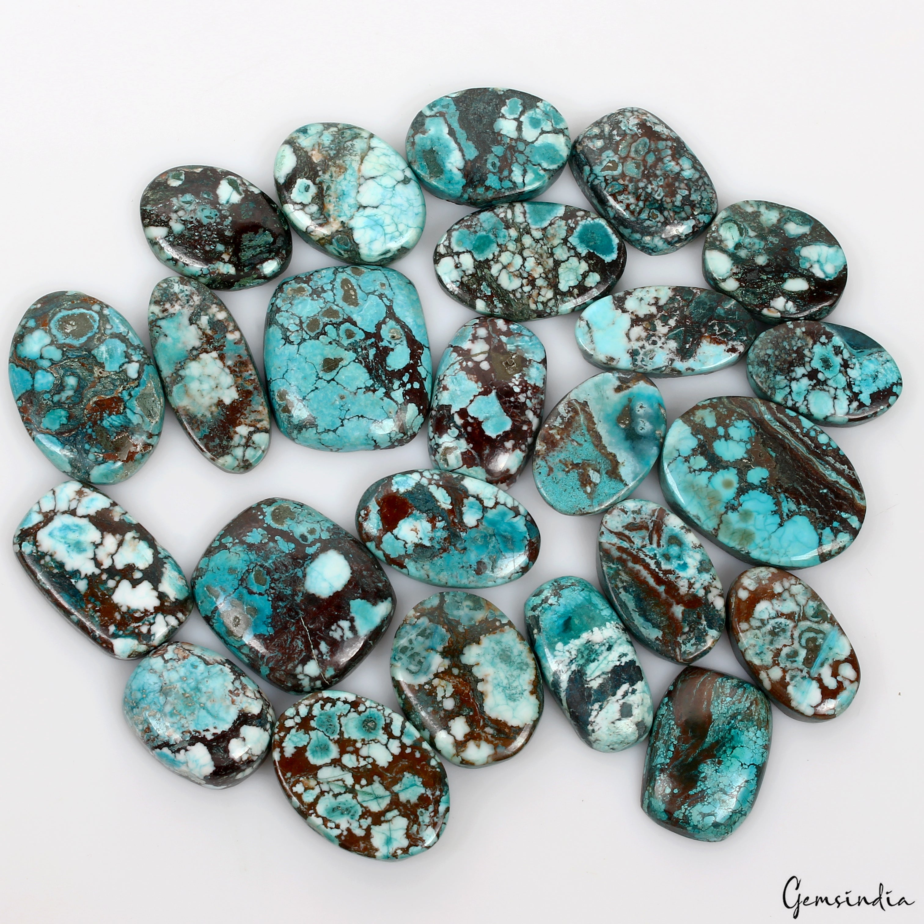 740 Ct Natural Artistic Designer Blue Turquoise Mix Cab loose Wholesale Gems Lot