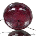 Giant 310 Ct Natural Earth Mined Ruby Gem 36mm Round Checker Cut Certified Bead