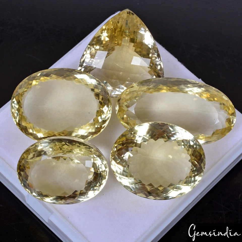 Citrine Loose Gemstone, Untreated — 21mm to 30mm, 250.90 Ct, Brazil