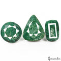 1750 Cts/3 Pcs Natural Brazilian Bottle Green Emerald Mix Cut Wholesale Gems Lot