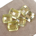 102 Cts Natural Lemon citrine Quartz Cushion Checker Cut Loose Gemstones, Brazil