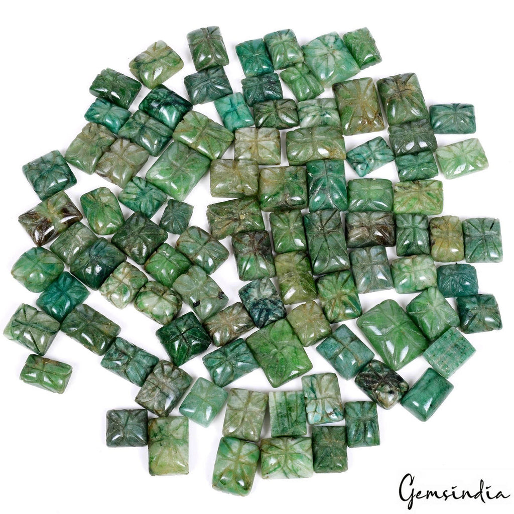 Emerald Loose Gemstone, Color Enhanced, Green — 12mm to 20mm, 950 Ct, Brazil