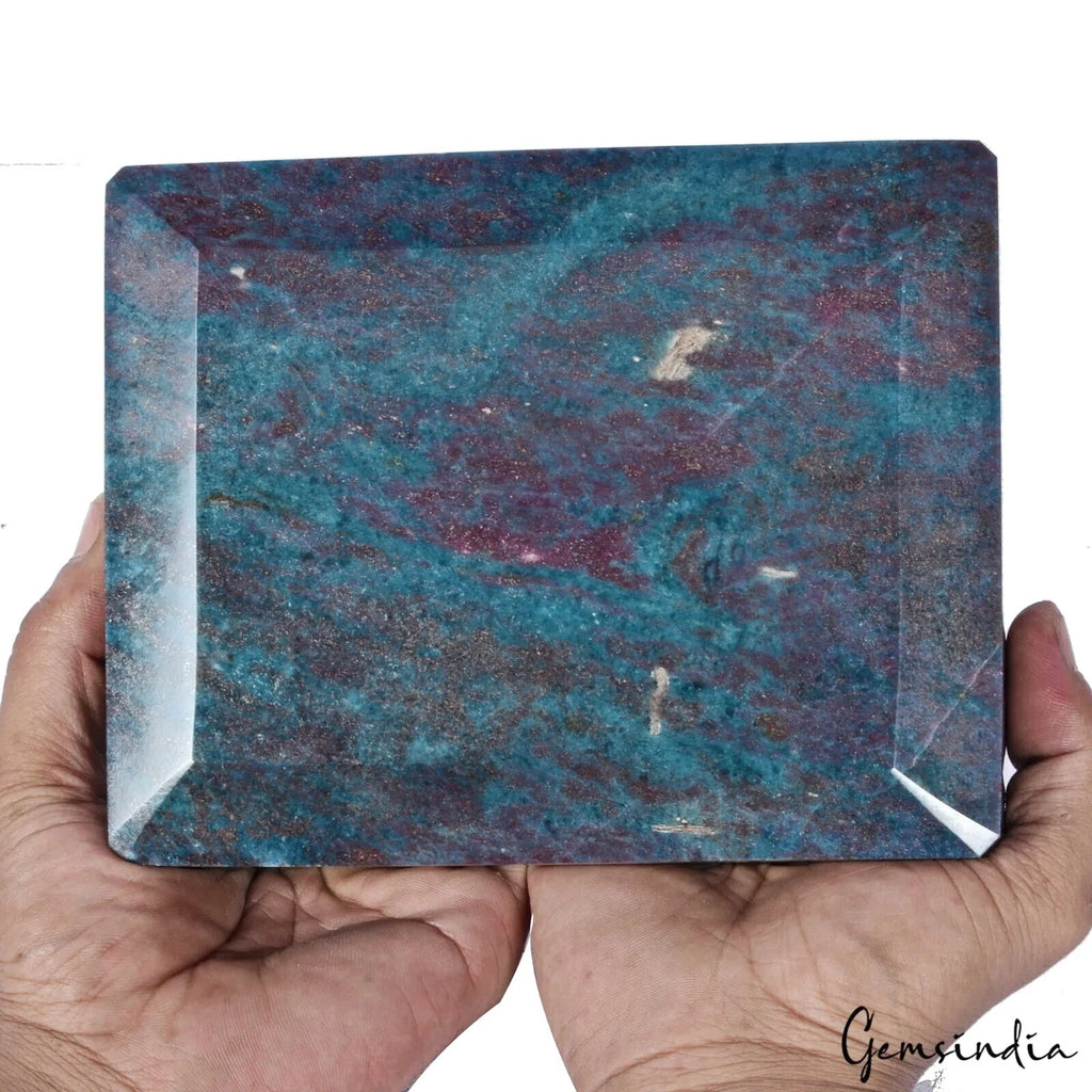Ruby Kyanite Loose Gemstone, Octagon faceted, Untreated — 6.7x5.25x1.8 inches, 18400 Ct (3.68 Kg), Madagascar