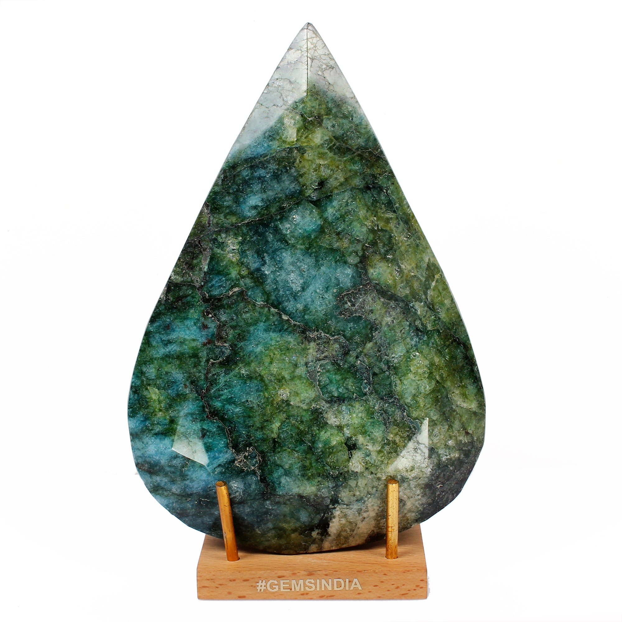 Emerald Loose Gemstone, Pear Cut, Color Enhanced — 7X5X2.75 Inches, 8900 Ct (1.78 Kg), Brazil