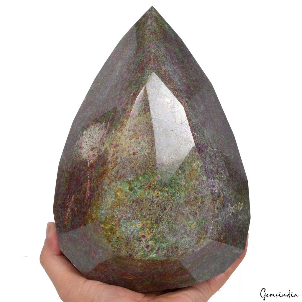 6.1 kilo~Natural Untreated Ruby Fuchsite True Huge Museum grade Pear Gemstone NM