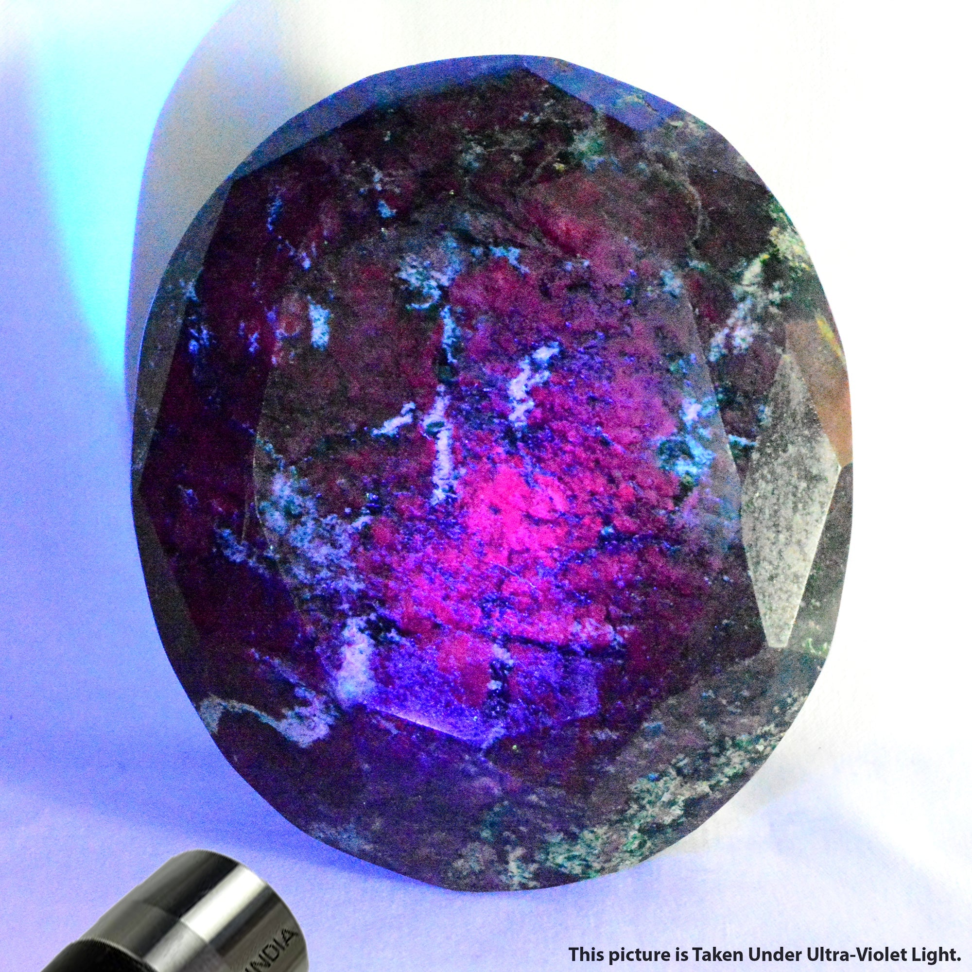 Large 4.4 Kg Natural Huge Green Red Ruby Zoisite Oval Faceted Untreated Gemstone