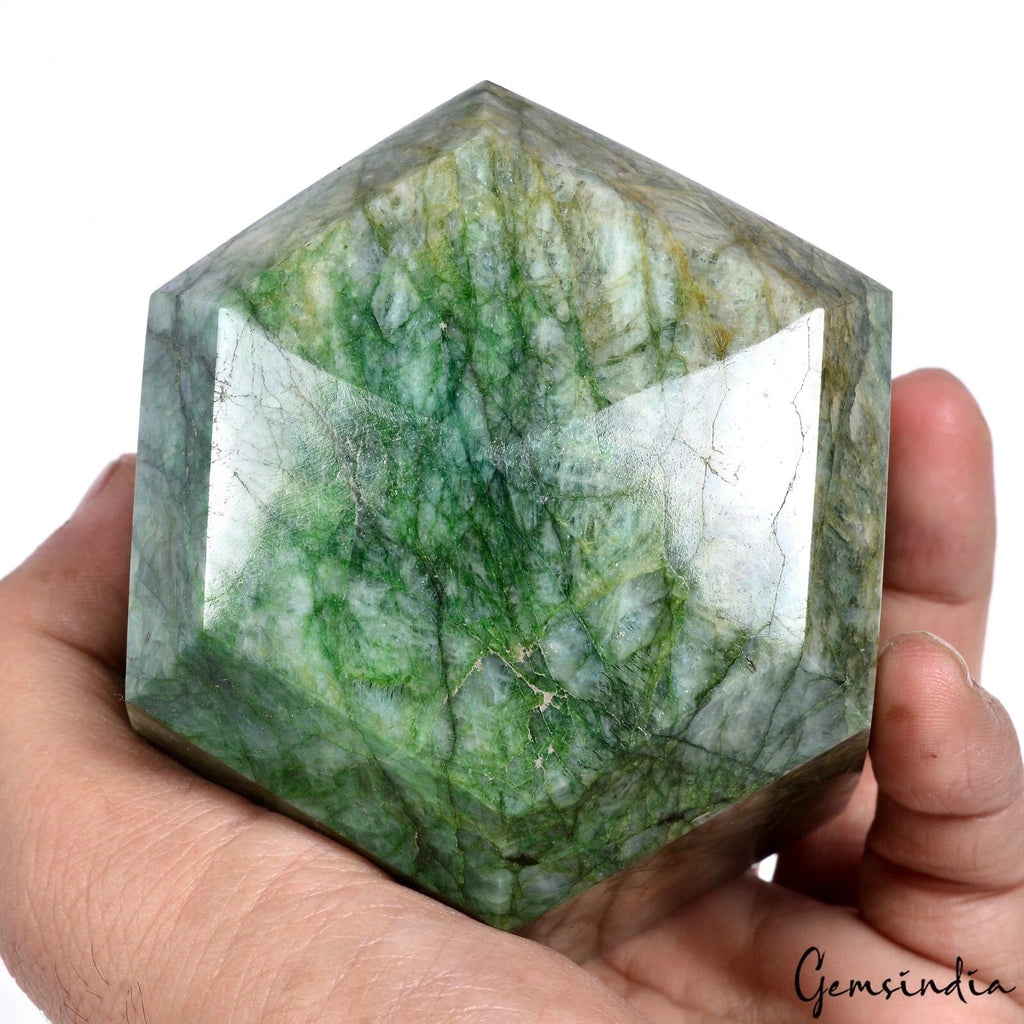 960 Gram Natural Green Emerald Hexagon Cut Earth mined Huge Brazilian Gemstone