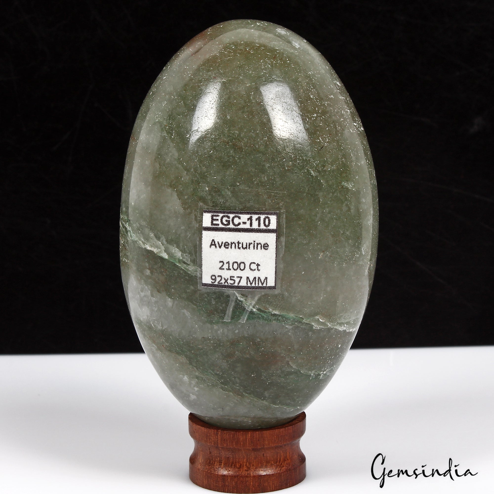 2100 Ct Natural Untreated Green Aventurine Egg Shape Loose Huge Gemstone-92x57mm