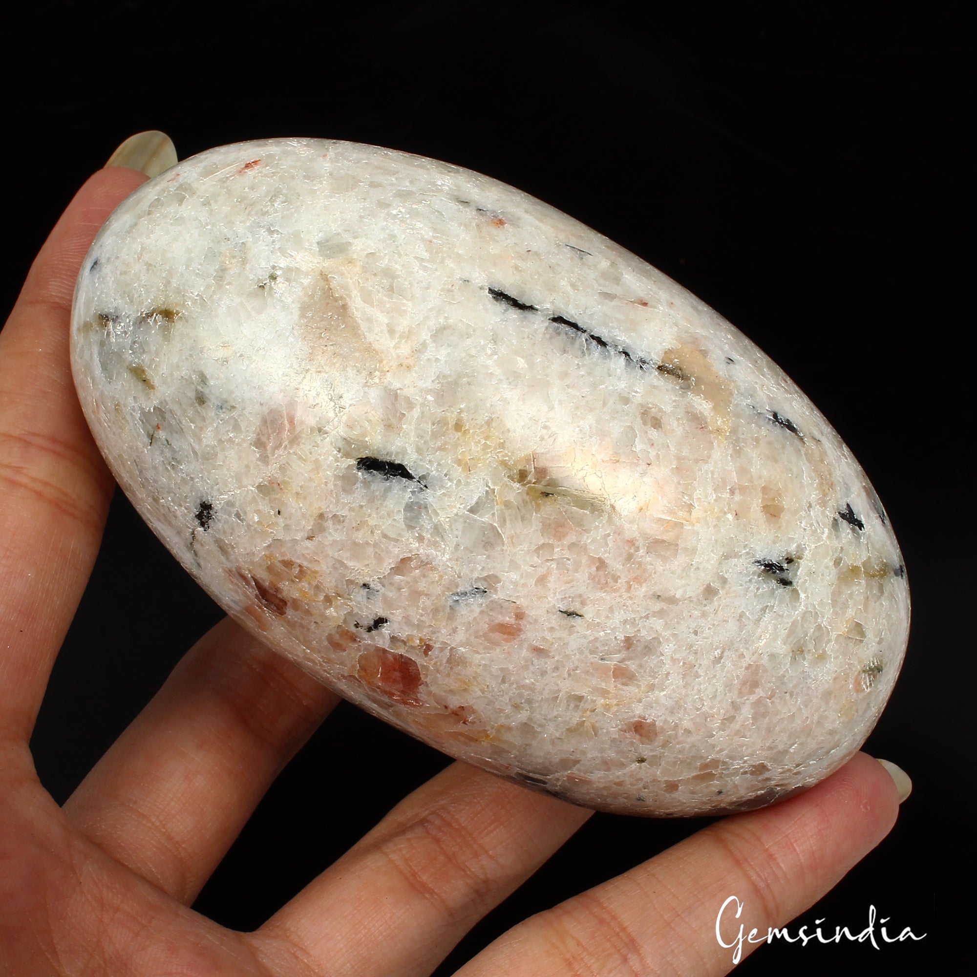 2000Ct Natural Untreated Sunstone Oval Shape Egg Healing Crystal Mineral W Stand