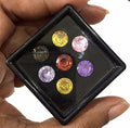 8mm Brilliant Round Lab Cubic Zirconia - Mix Colors High Fire 7 stones in a lot