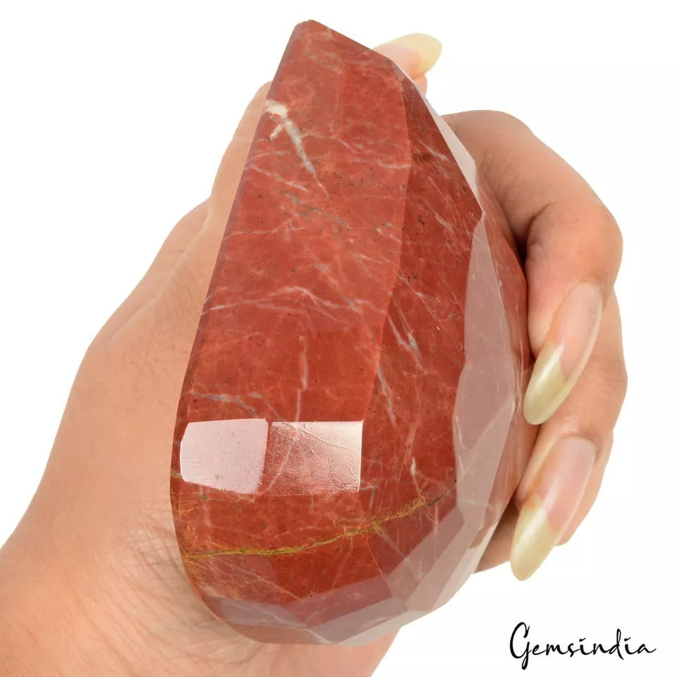 Red Jasper Loose Gemstone, Untreated — 88x65x35 mm, 1840 Ct, Madagascar