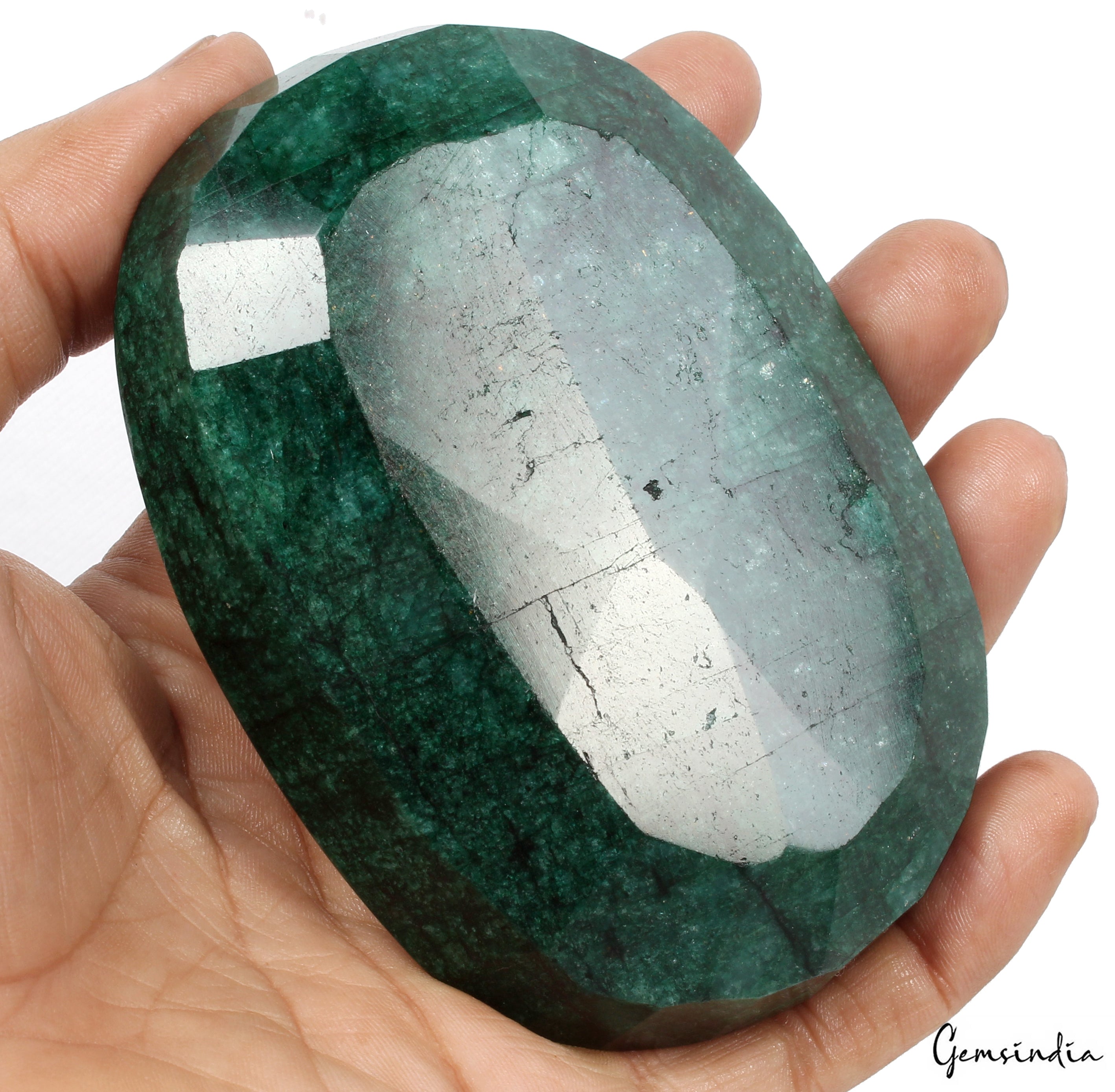 1670Ct Natural Green Emerald Oval Cut Huge Earth Mined Museum Size Brazilian Gem