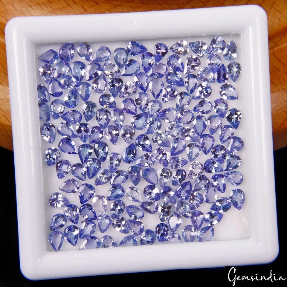 Tanzanite Lot, Loose Gemstone, Untreated, Violet — 135 Pieces, 3.5mm To 4mm, 17.60 Ct, Tanzania