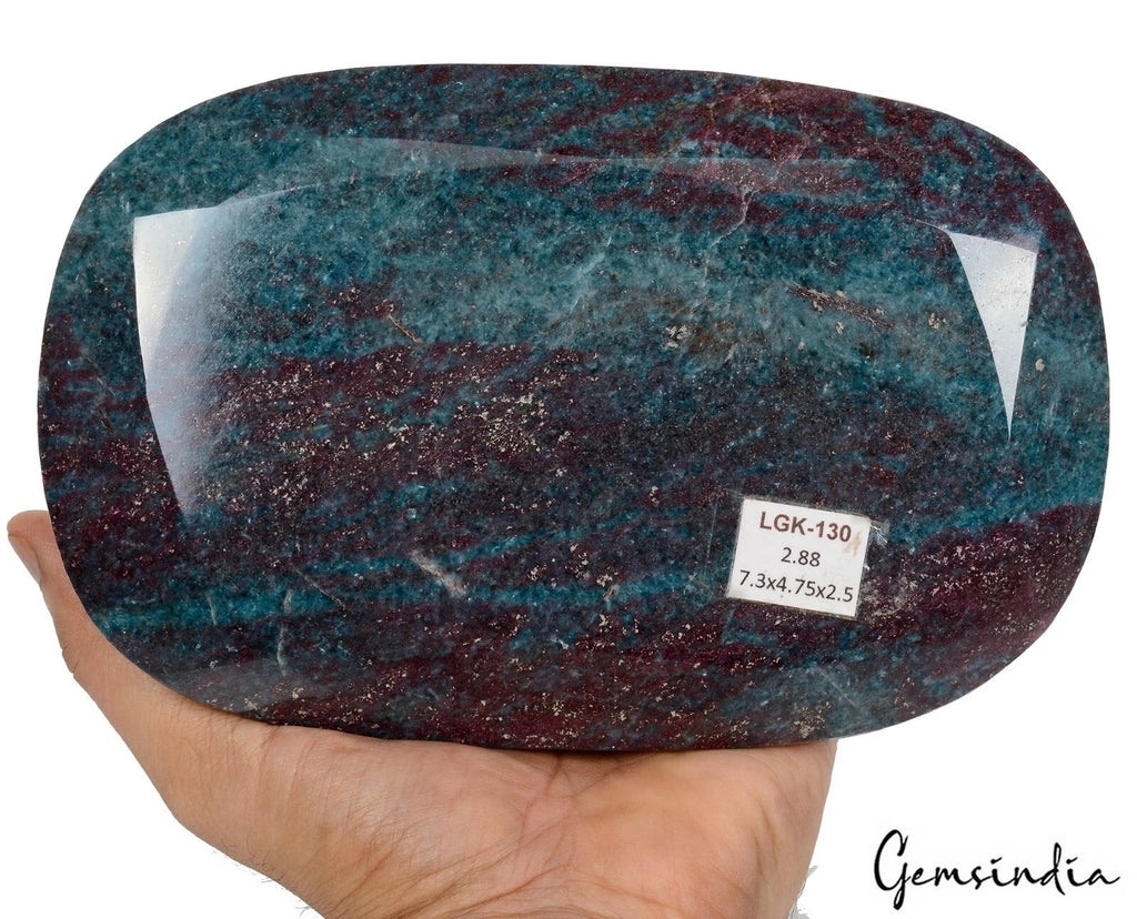 Ruby Kyanite Loose Gemstone, Oval Cut, Untreated — 7.3x4.75x2.5 Inches, 14000 Ct (2.8 Kg), Madagascar