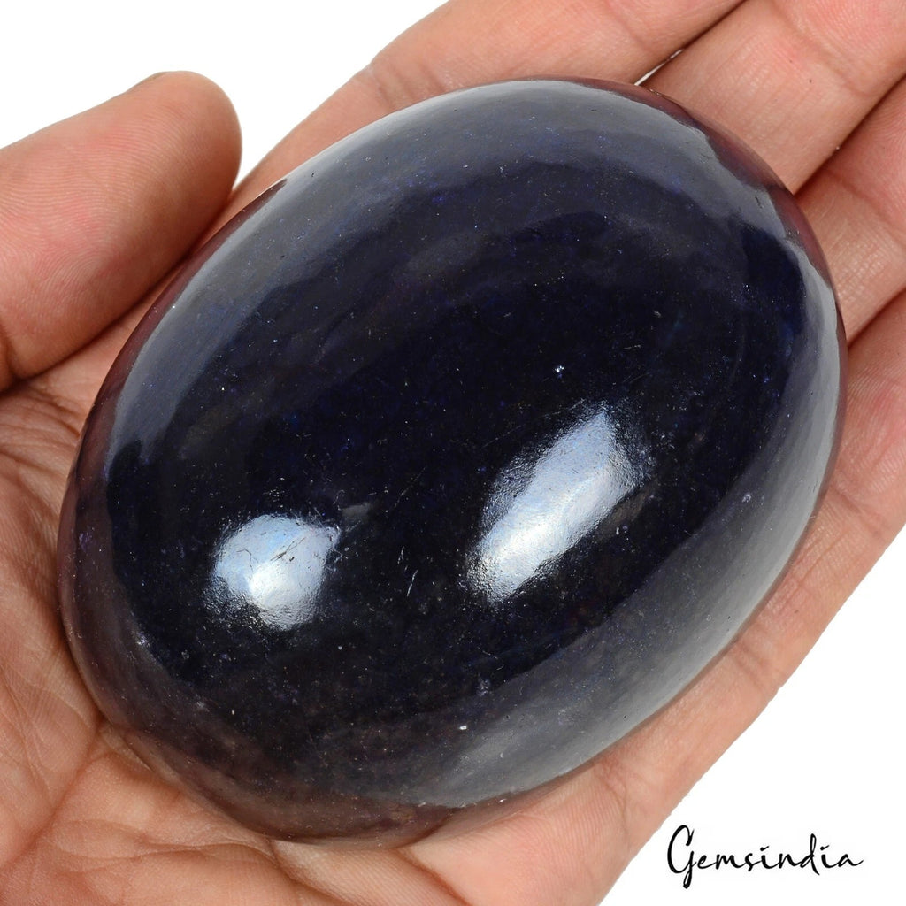 Blue Sapphire Cabochon, Color Enhanced — 83 x 63 x 42mm, 1930 Ct, Madagascar