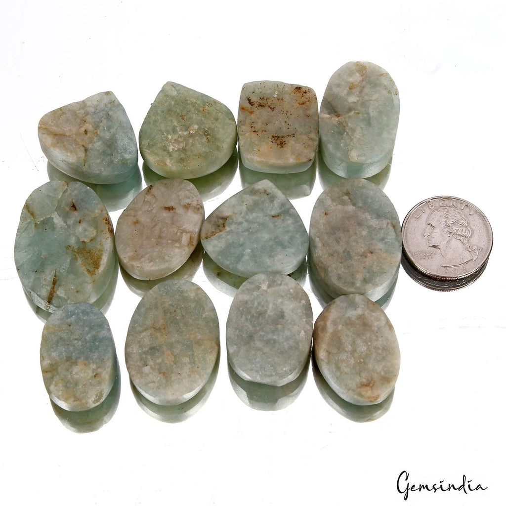 640 Cts/12 Pcs Natural Untreated Beryl Aquamarine Rough Druzy Wholesale Gems Lot