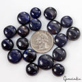 Blue Sapphire Lot, Cabochon, Color Enhanced — 18 Pieces, 12mm to 16mm, 280 Ct, Madagascar
