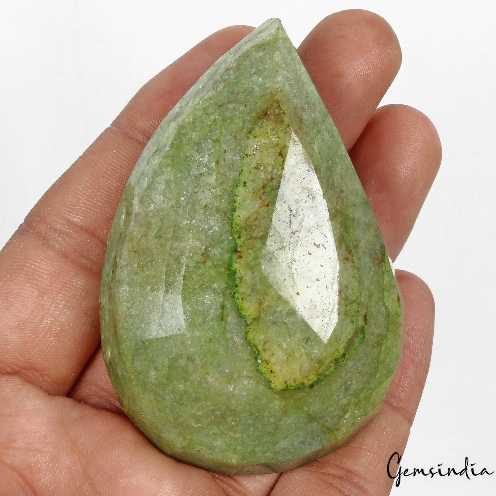 510 Cts Natural Brazilian Green Emerald Pear Faceted Leaf Shape Loose Huge Gem
