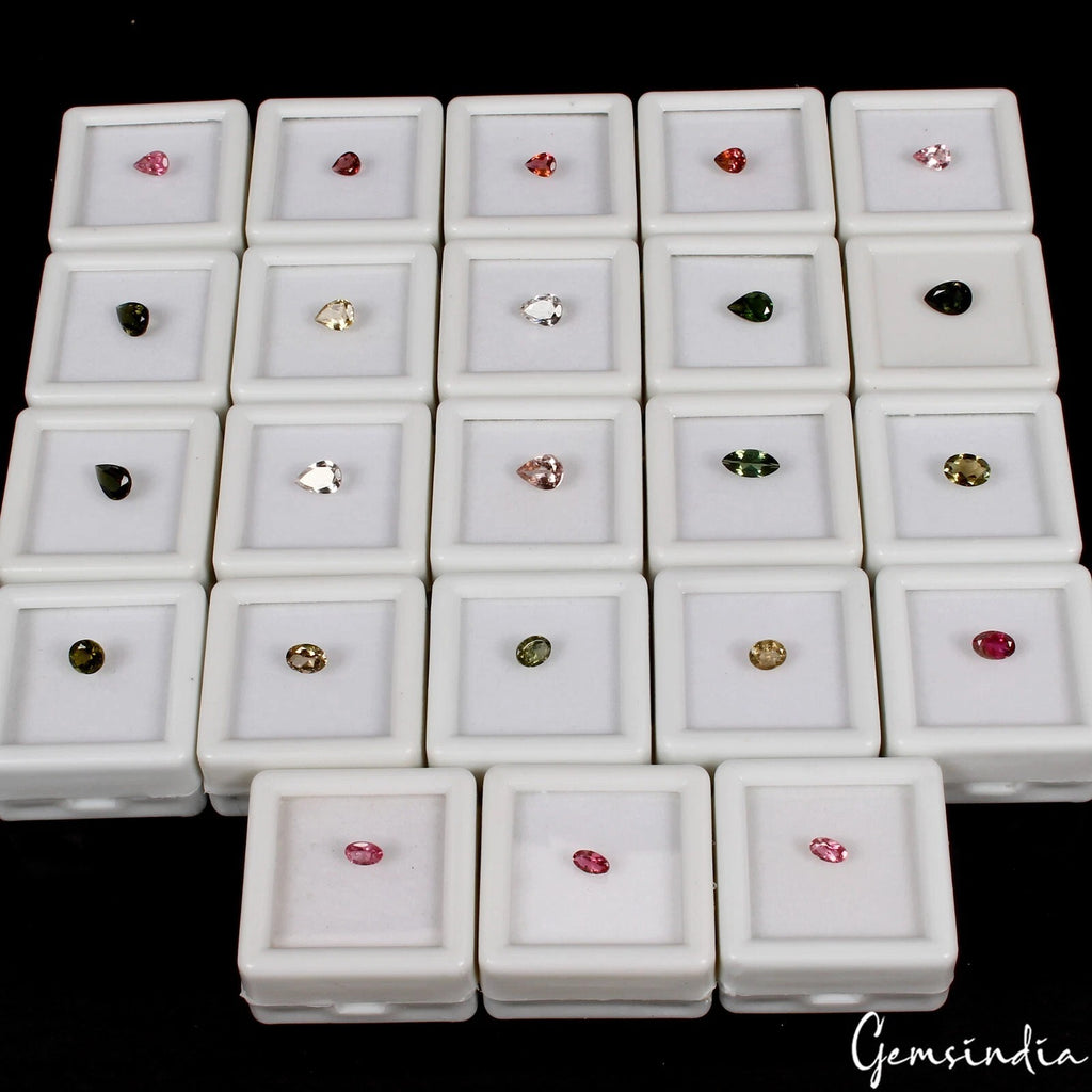 Tourmaline Lot, Loose Gemstone, Untreated, Multi Color — 23 Pieces, 4mm to 8mm, 10.10 Ct, Mozambique