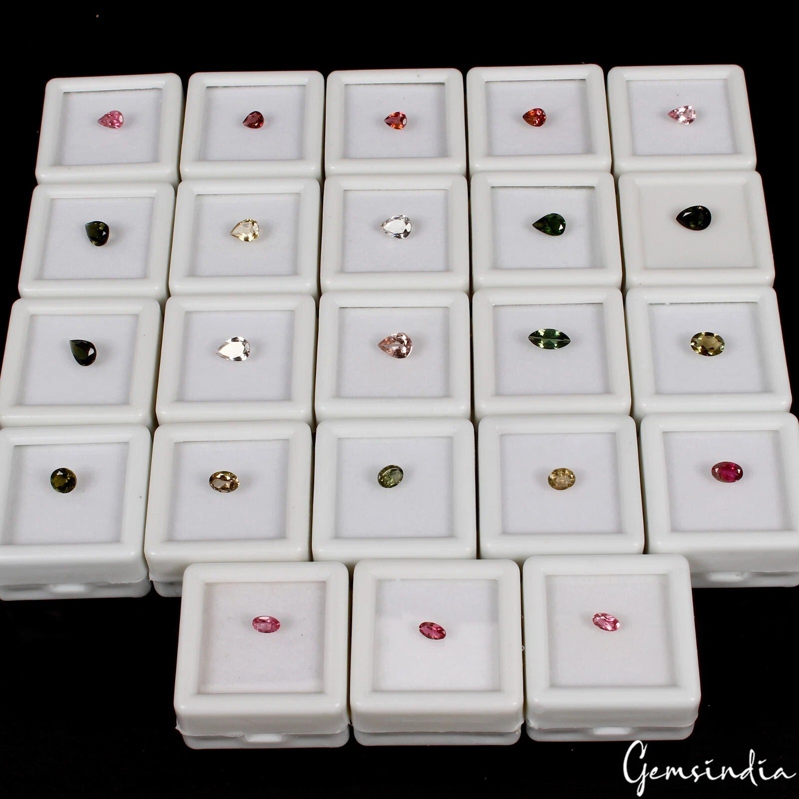 Tourmaline Lot, Loose Gemstone, Untreated, Multi Color — 23 Pieces, 4mm to 8mm, 10.10 Ct, Mozambique