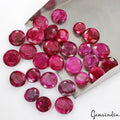 350 Ct Natural Utah Red Beryl/Bixbite Round Faceted Loose Gemstone Lot~28 Pcs