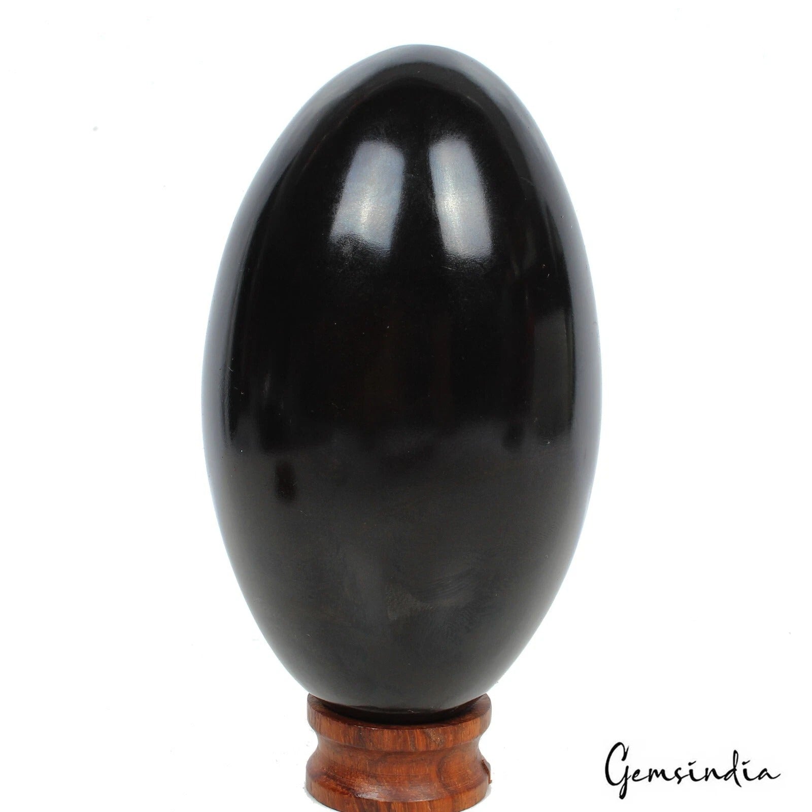 2200 Ct Natural Obsidian Crystal Healing Mineral Oval Cab Egg Gems With Stand