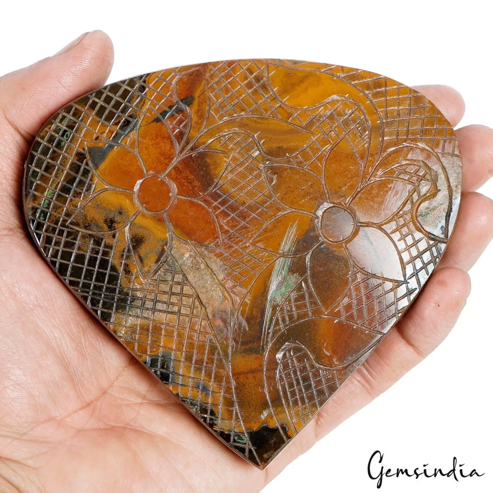 2200 Cts Natural Brown Tiger Eye Hand Carved Huge Untreated Loose Huge Gemstone