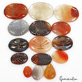 930 Cts/15 Pcs Natural Untreated Multi-Color Onyx Carving Loose Gems For Pendant