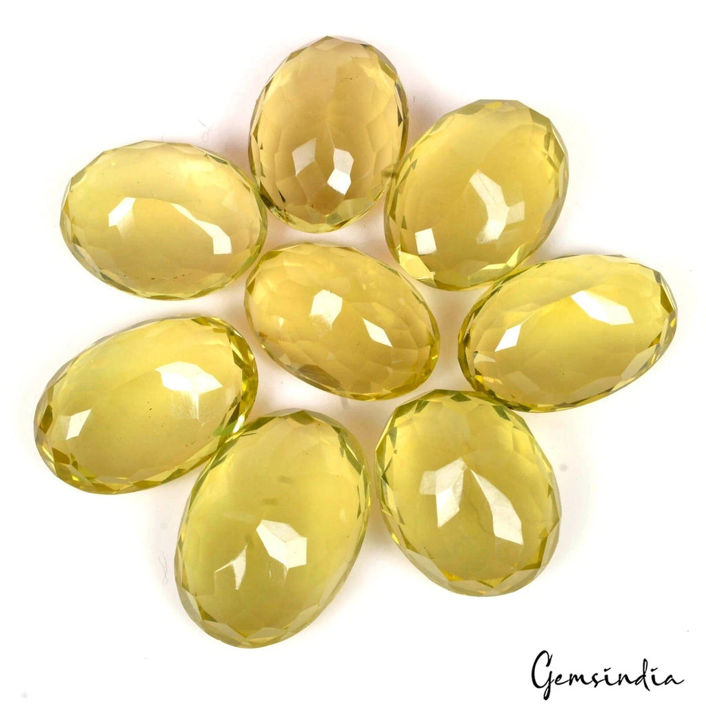 Certified 164 Cts/8 Pcs Natural Untreated Lemon Citrine Oval Cut Loose Gems Lot