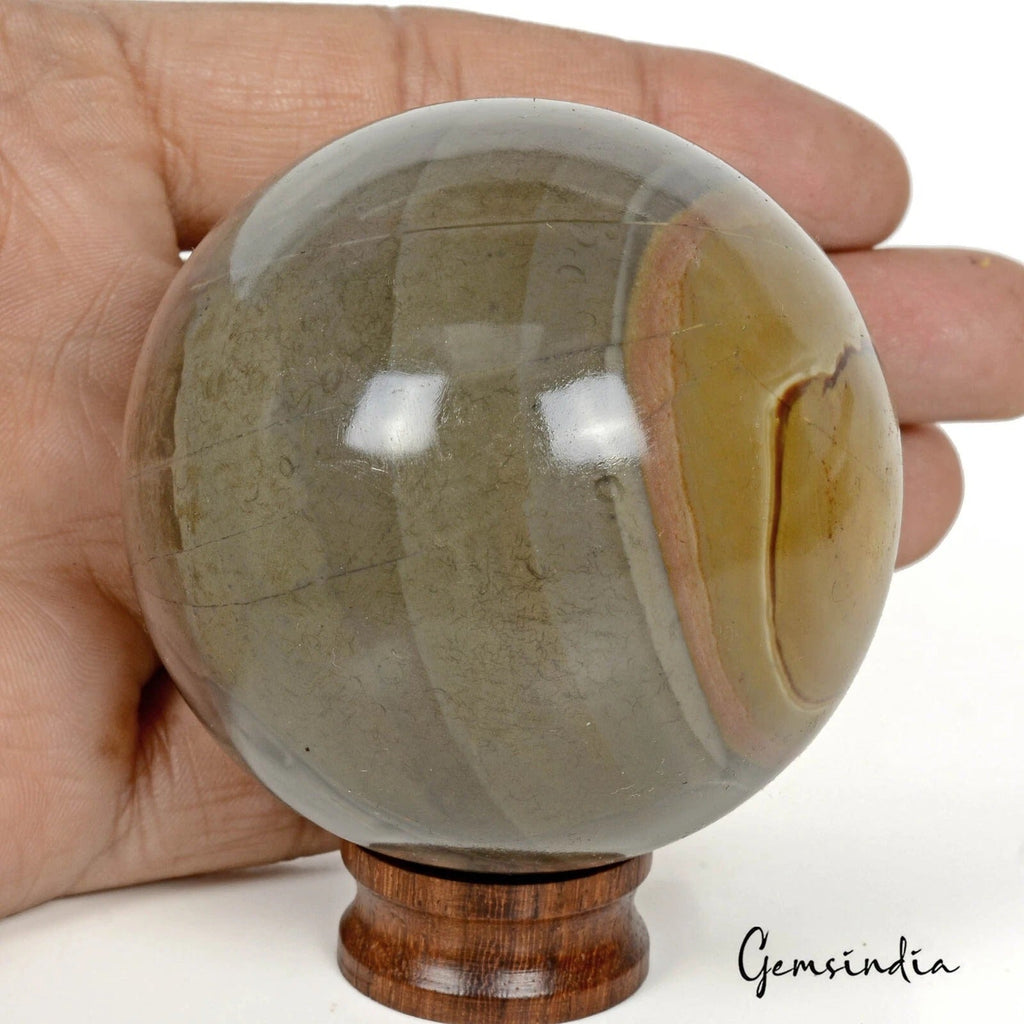 1750 Cts Natural Untreated Forest Agate Reiki Healing Crystal Mineral Gem Sphere