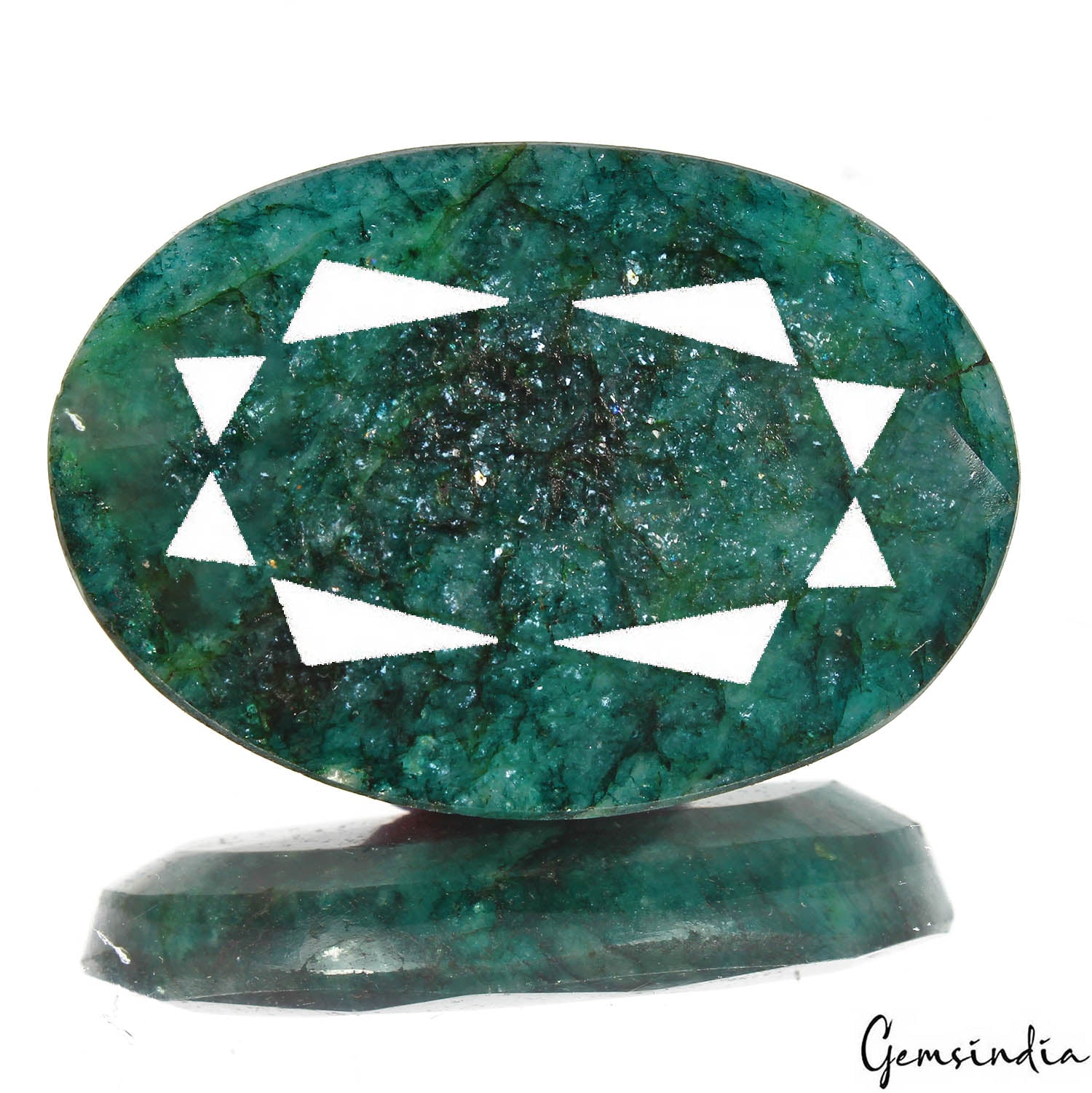 Certified 87.40 Cts Natural Zambian Green Emerald Oval Faceted Gem For Pendant