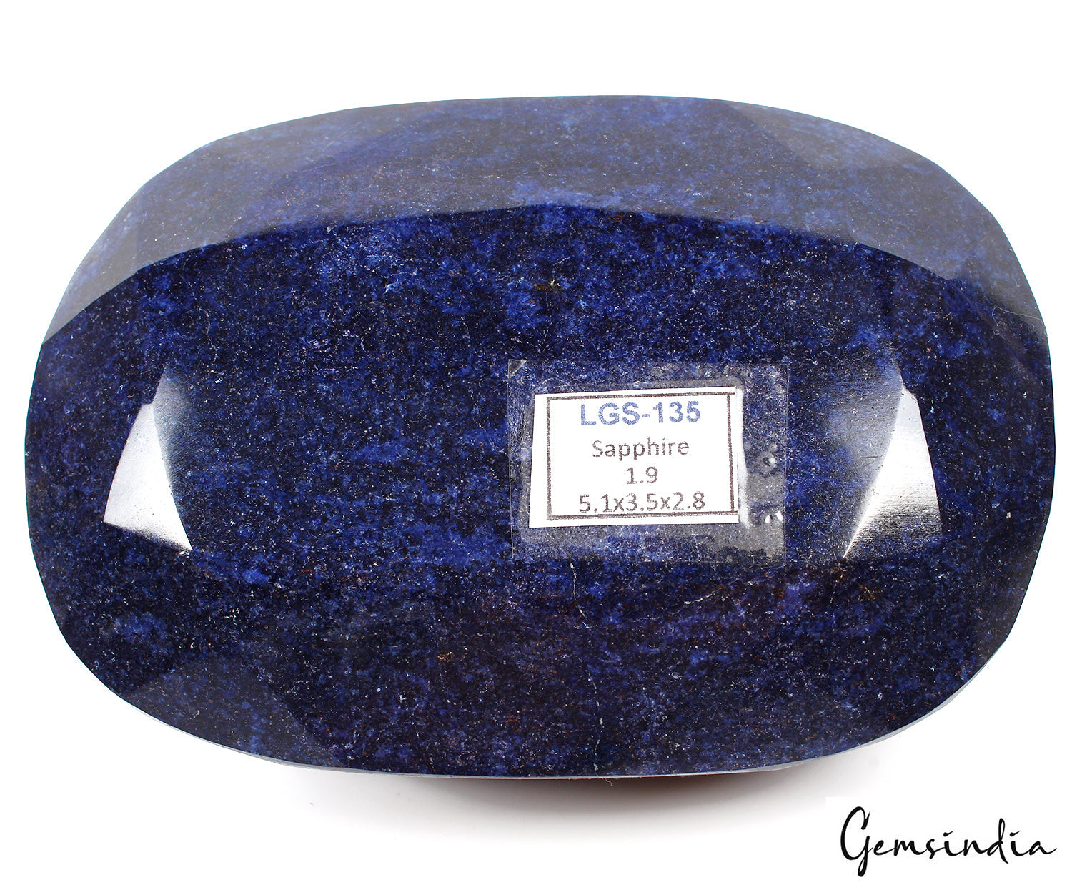 1.9 kg Large Natural Blue Sapphire Oval Cut Huge Polished Decorative Specimen