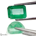 Emerald Loose Gemstone, Octagon Cut, Untreated — 8x6x5 mm, 4.30 Ct, Zambia