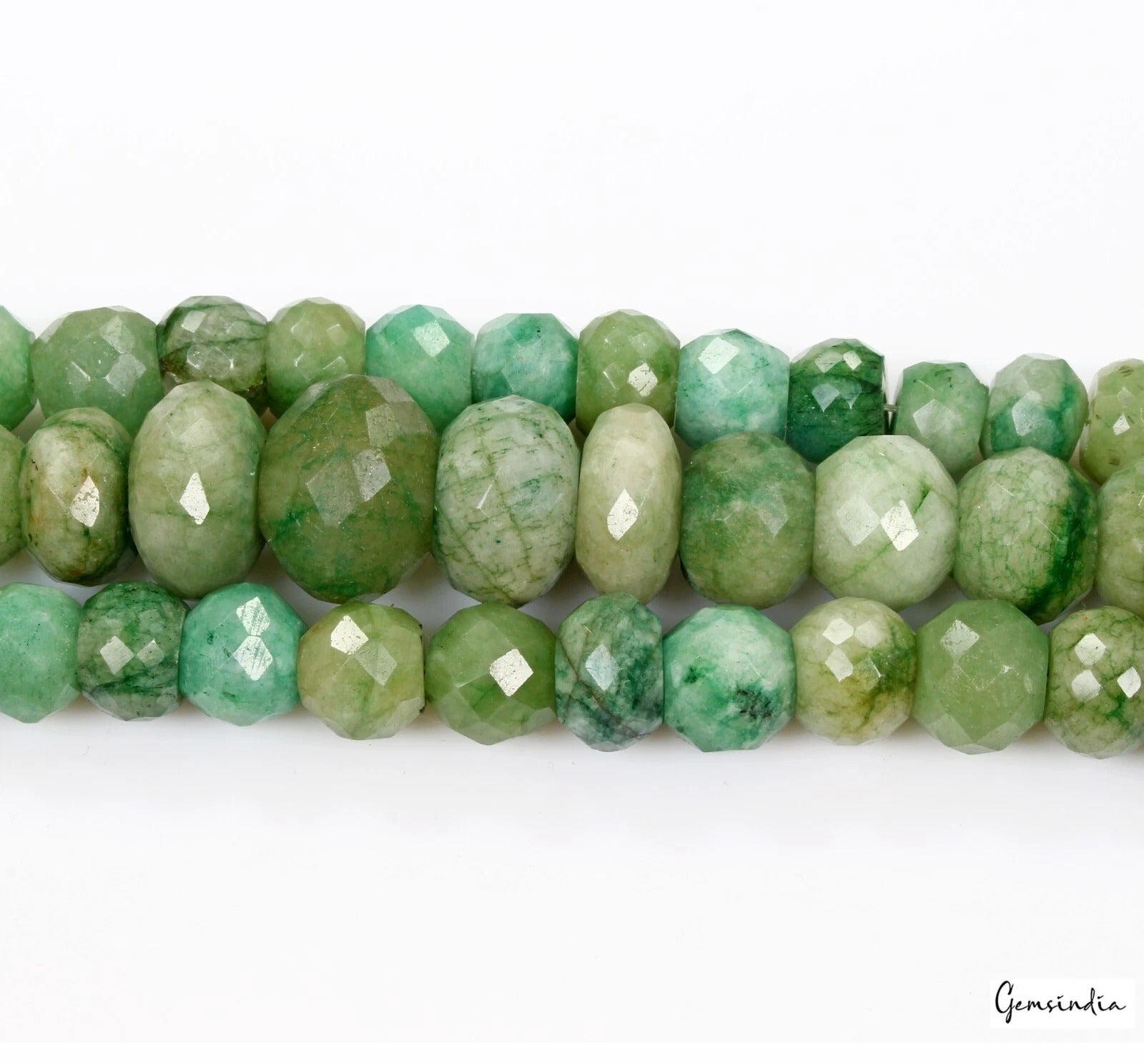 Brazilian Emerald Beaded Strand, Color Enhanced — 105 Pieces, 9mm to 17mm, 1000 Ct, Brazil