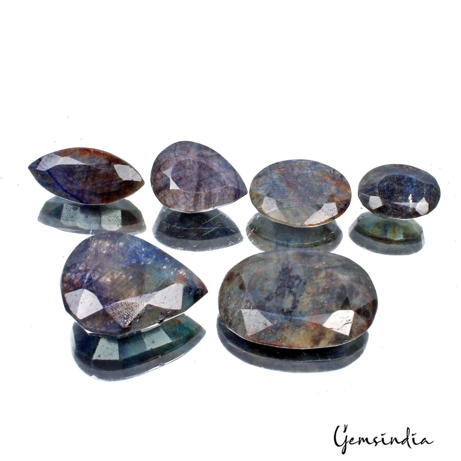 480 Ct Natural Blue Sapphire Mix Cut Faceted Earth Mined Pendant Size Gemstone