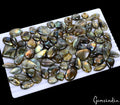 Labradorite Lot, Cabochon, Untreated — 85 Pieces, 13mm to 31mm, 1500 Ct