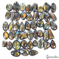 1140 Ct/47 Pcs Natural Multi Shine Spectrolite Labradorite Mix Cab Wholesale Gem