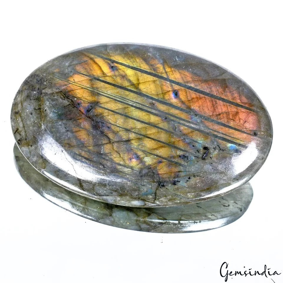 Certified 294.40 Cts Natural Multi Shine Labradorite Oval Loose Gem For Pendant