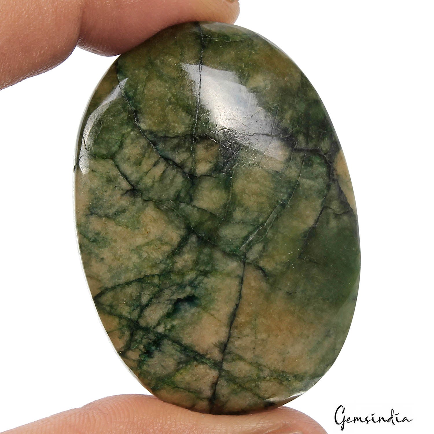 410 Ct Natural Green Brazilian Emerald Oval Cabochon Earth Mined Loose Gemstone