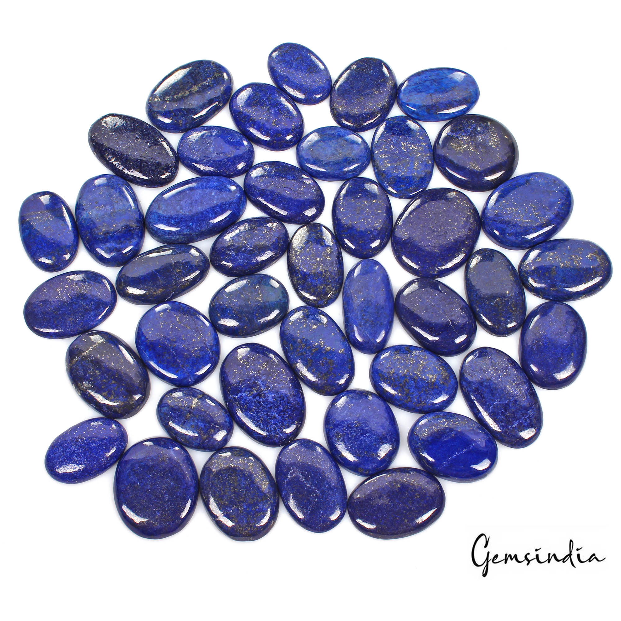 2500 Cts/41 Pcs Natural Blue Lapis Lazuli MIx Cab Loose Wholesale Gemstones Lot