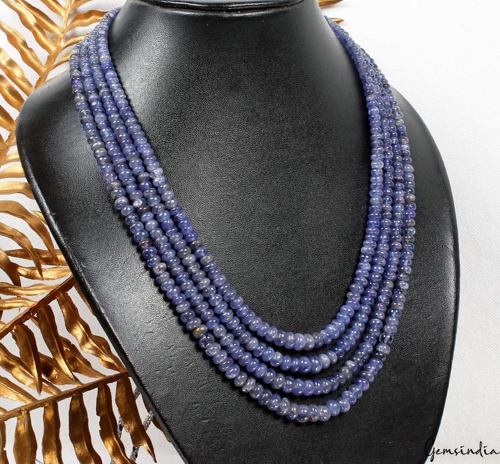 Tanzanite Necklace, Violet — 18", 560 Ct, Tanzania
