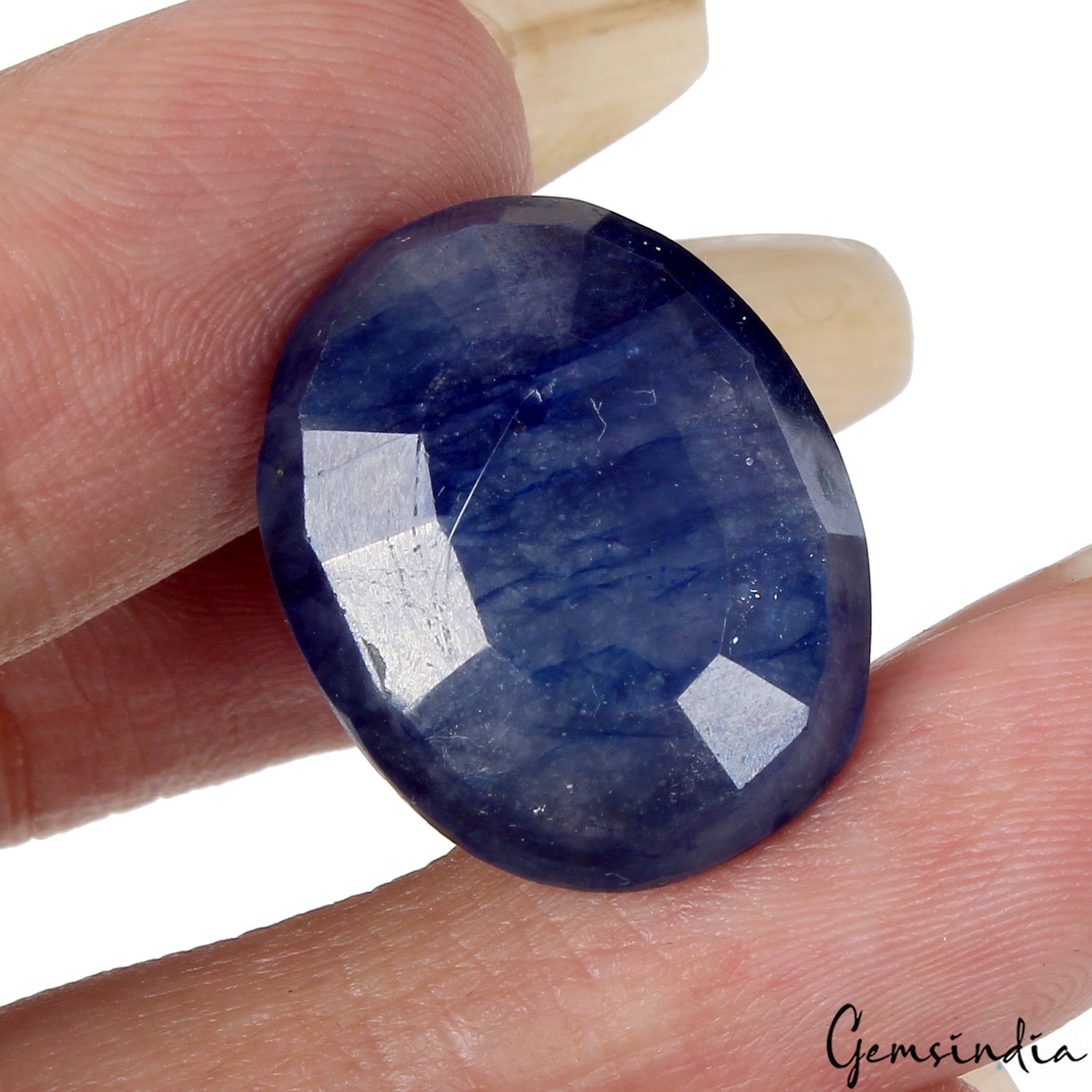 Ceylon Sapphire Loose Gemstone, Heated, Blue — 19x16x6mm, 21.00 Ct, Sri Lanka