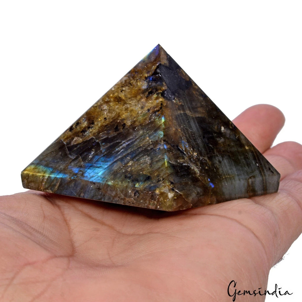 Labradorite Carving, Blue — 1.6x2 Inch, 620 Ct, India