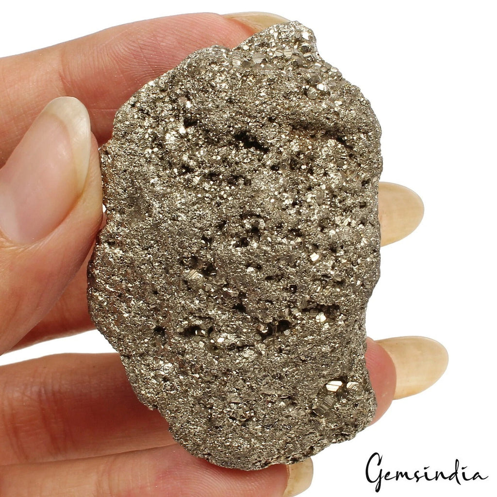 110 Gram Natural Gold Pyrite Raw Rough Cluster Specimen Crystal Druzy Loose Gems