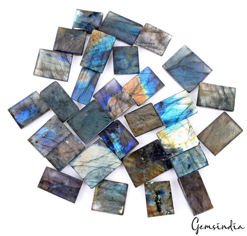 840 Cts/29 Pcs Natural Untreated Multi Shine Labradorite Baguette Cut Loose Gems