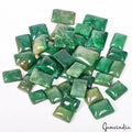 40 Pcs Natural Emerald Brazilian Cabochon 12mm-19mm Loose Ring Size Gemstones