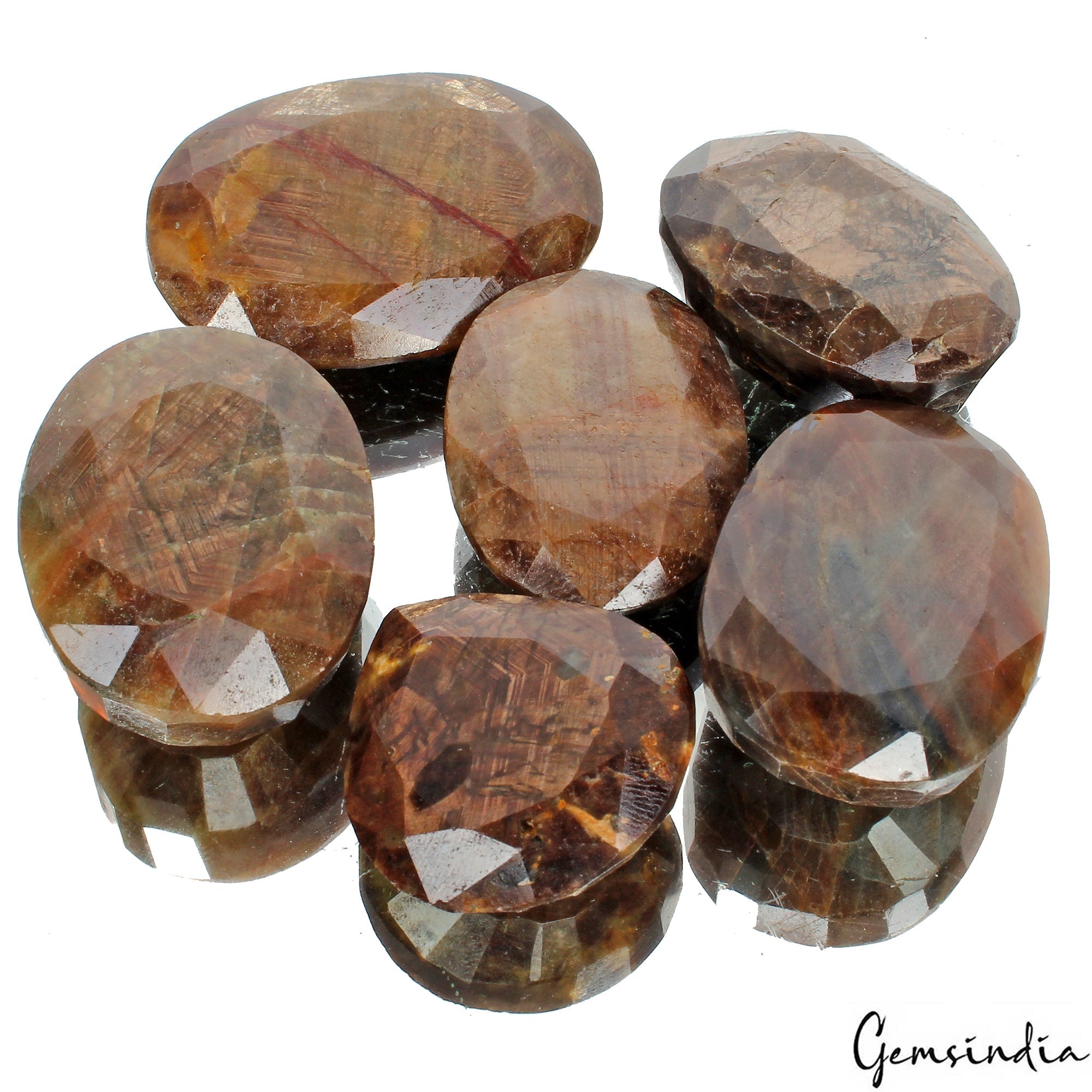 Untreated Brown Sapphire 970 Cts Mix Cut Loose 31mm-43mm Gemstones Lot~ 6 Pcs