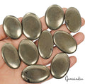 660 Cts/10 Pcs Natural Untreated Peru Apache Gold Pyrite Oval Cabochon Gemstones