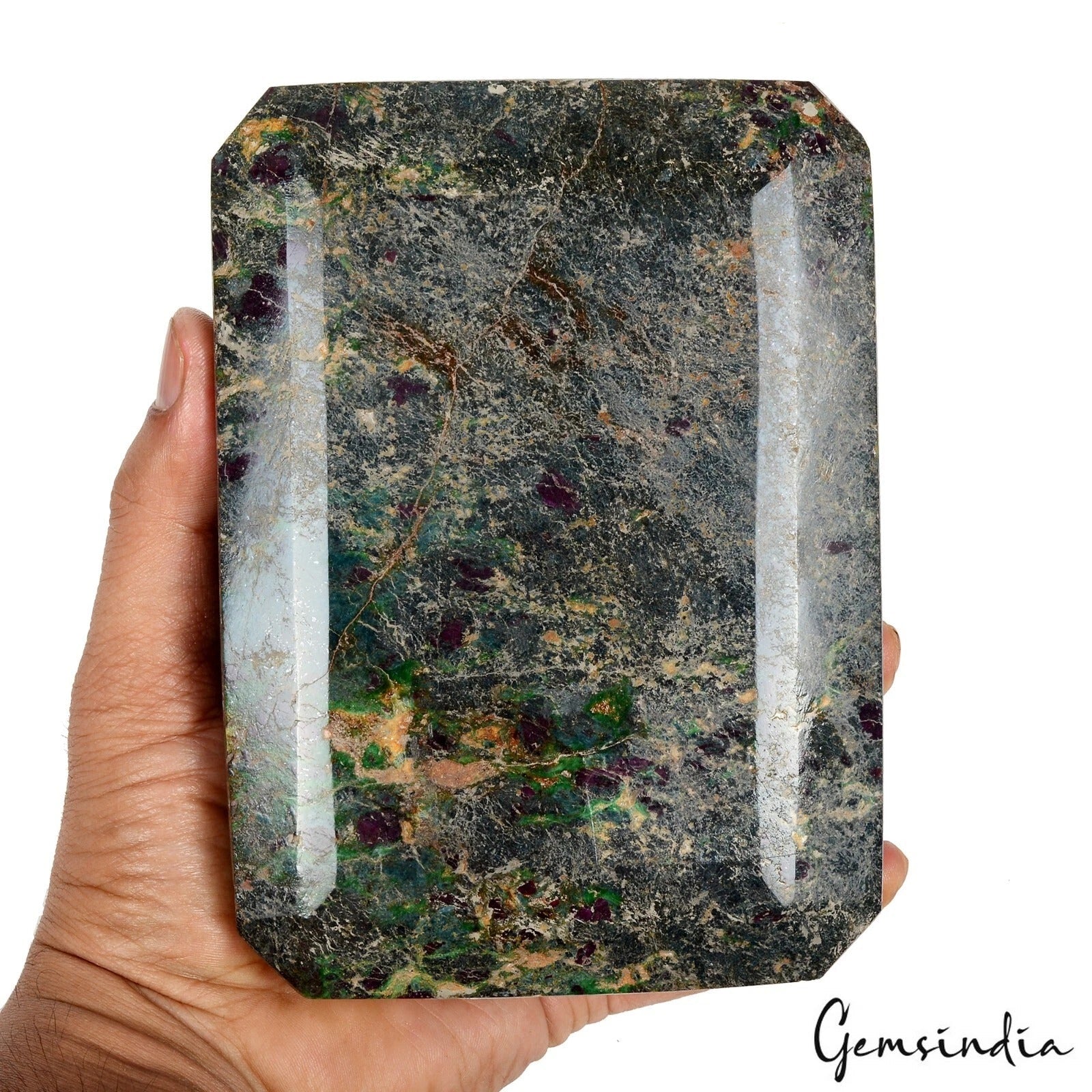 2.5 Kilo~Rare Natural Ruby Zoisite Earth Mined Octagon Cut Museum Grade Gemstone